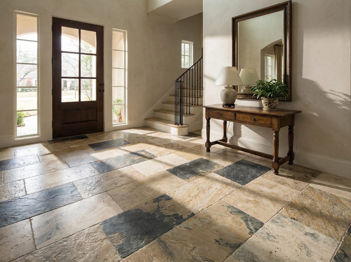 Natural stone entryway